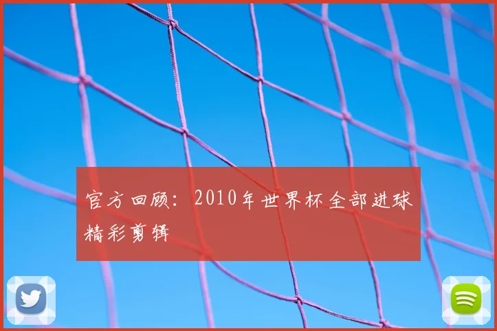 官方回顾：2010年世界杯全部进球精彩剪辑