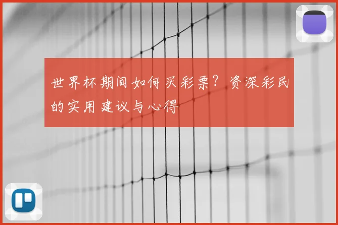 世界杯期间如何买彩票?资深彩民的实用建议与心得
